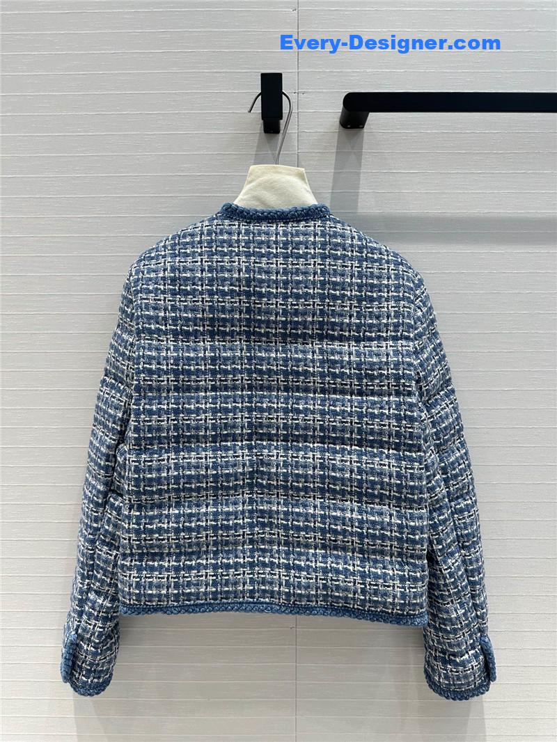 Moncler tweed woven jacket down jacket replica clothes