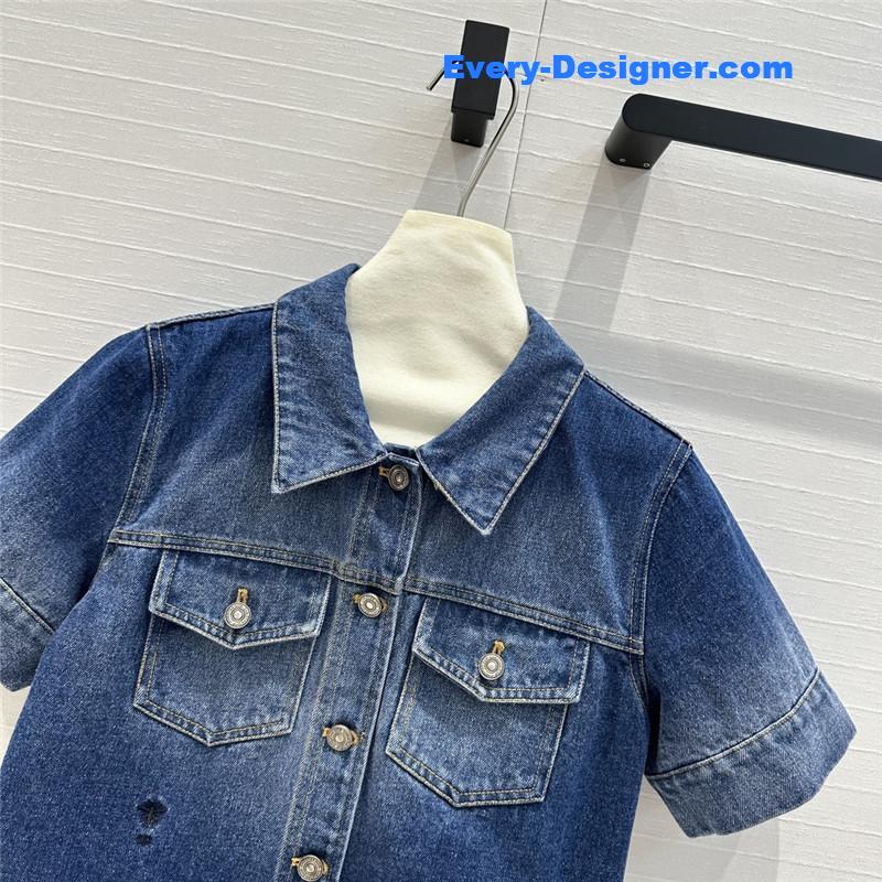 D10r denim short sleeve jacket replica designer clothes