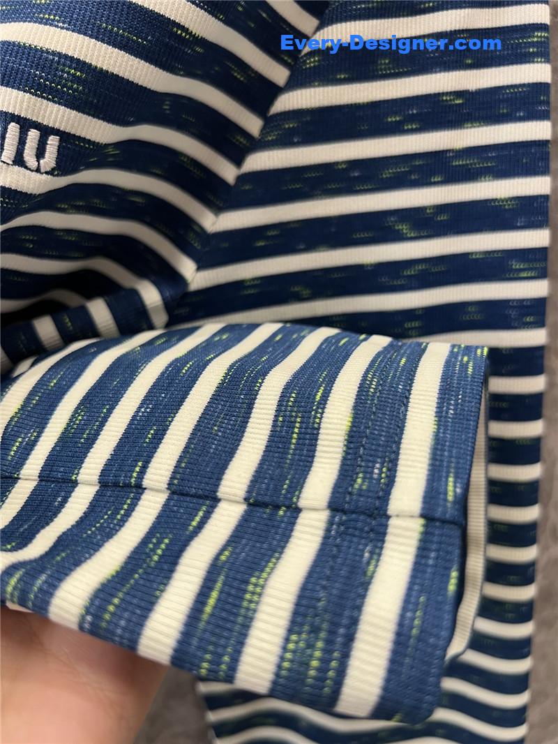 M1um1u striped single-breasted small coat replica designer clothes