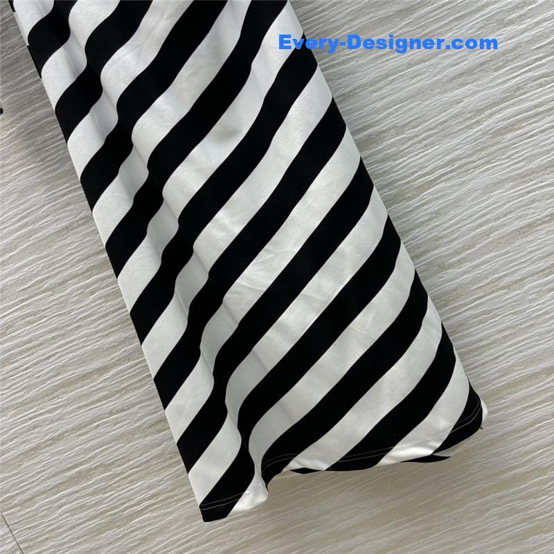 Ce1i*e polo collar horizontal striped dress replica clothes