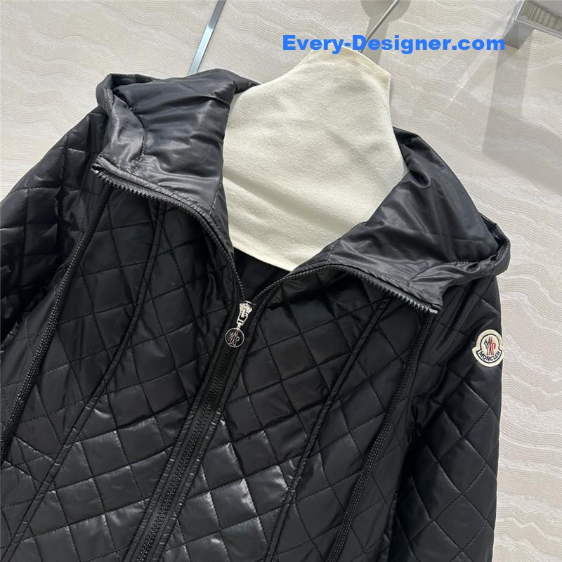 Moncler hooded long cotton coat replica clothing sites