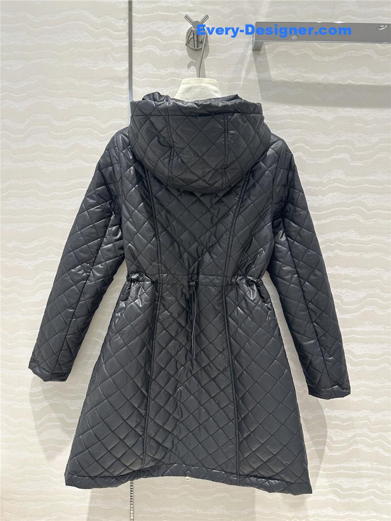 Moncler hooded long cotton coat replica clothing sites