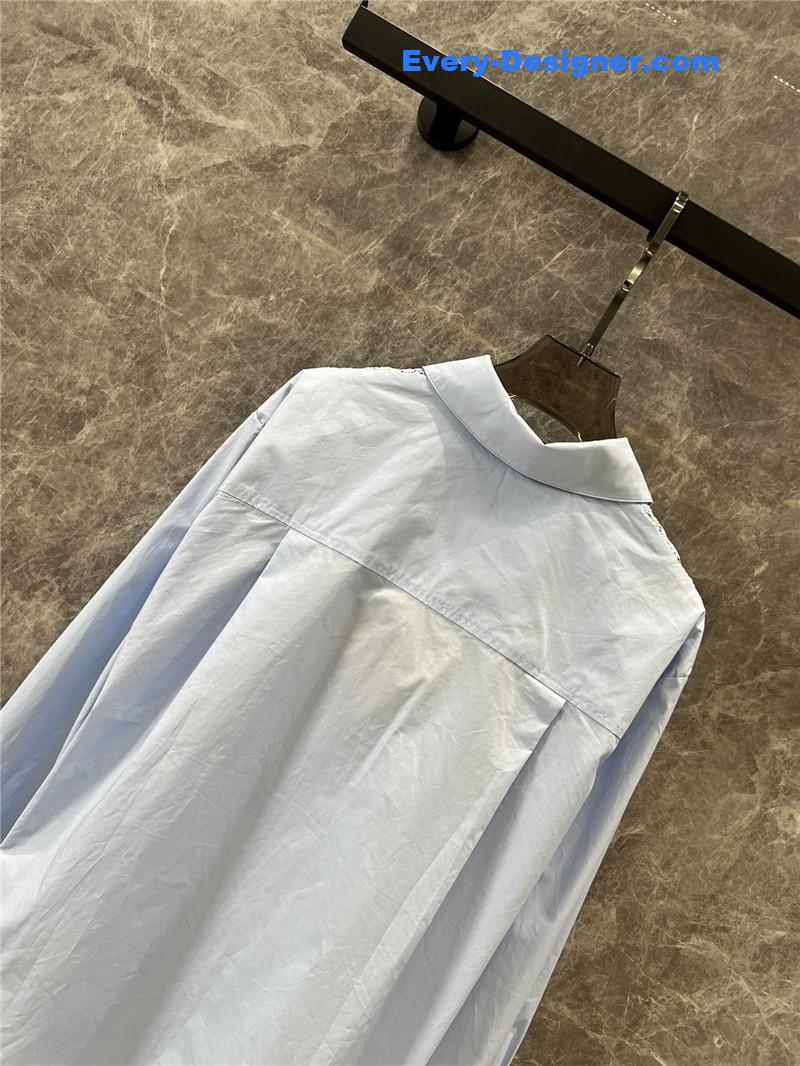 M1um1u hollow long-sleeved shirt replica clothes