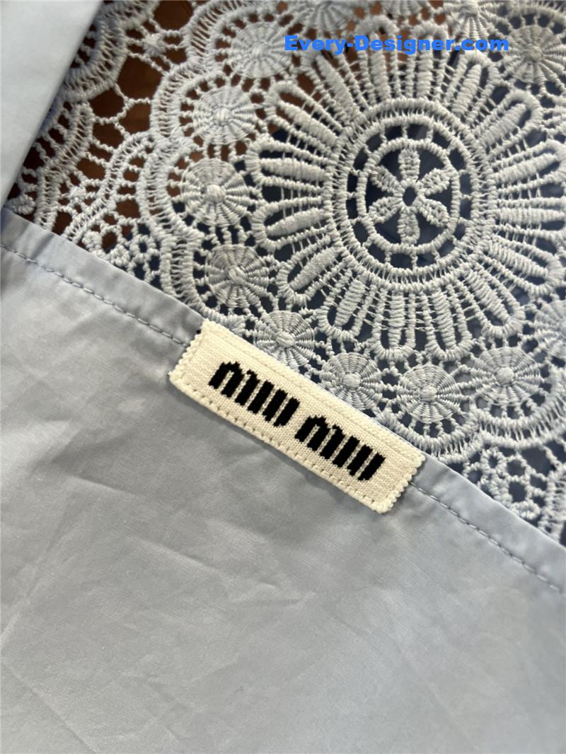 M1um1u hollow long-sleeved shirt replica clothes