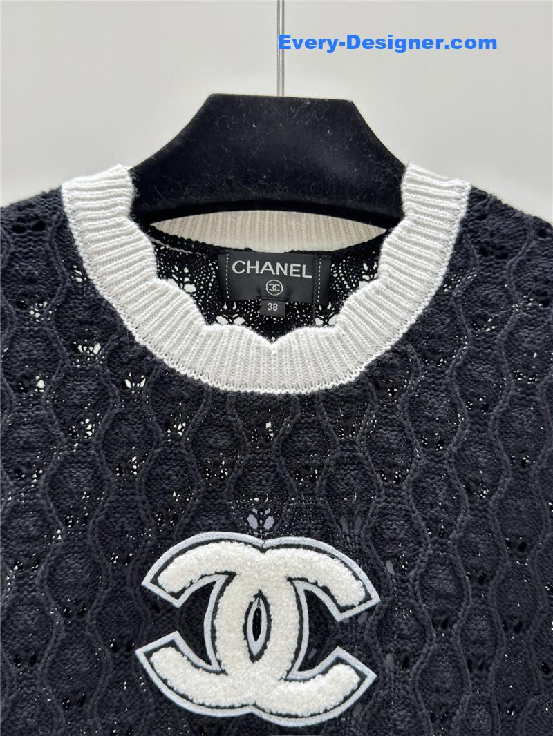 Ch**el knitted round neck short sleeve replica clothing sites