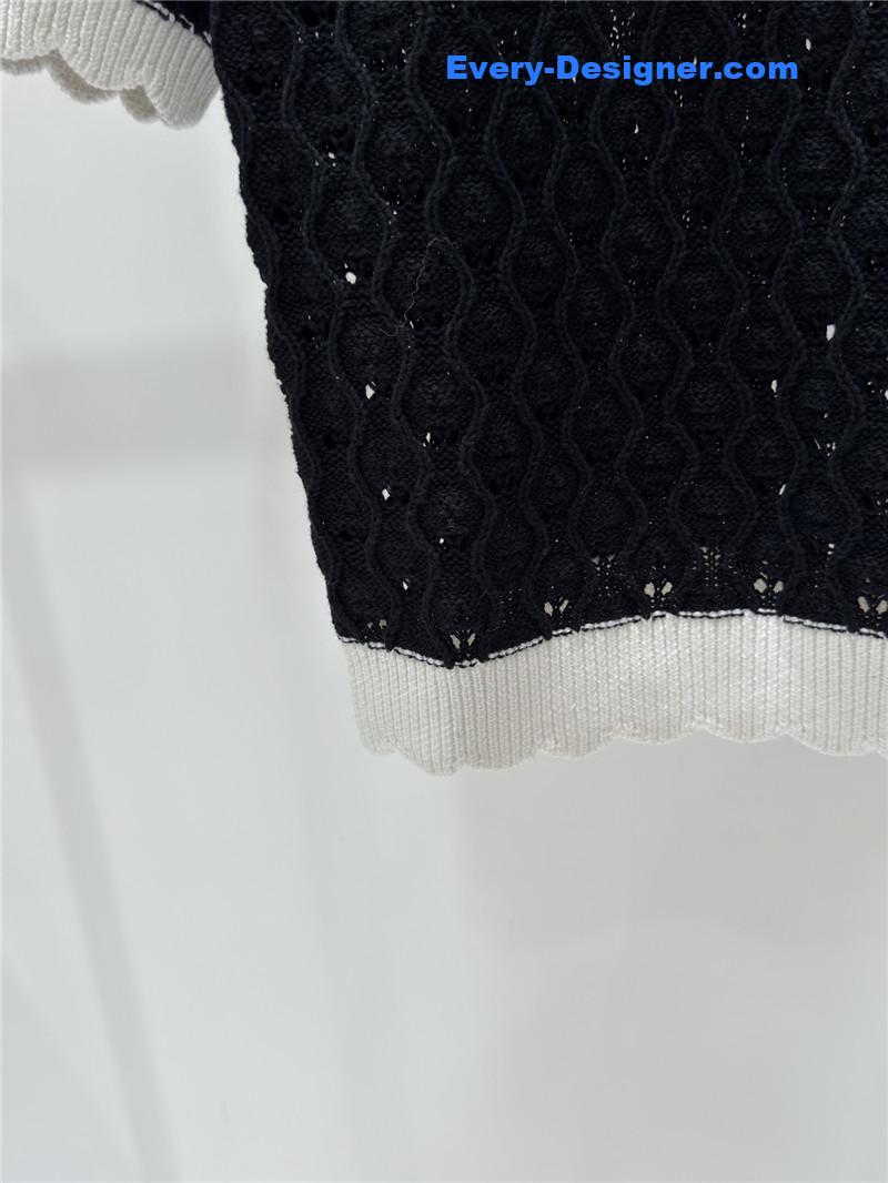 Ch**el knitted round neck short sleeve replica clothing sites