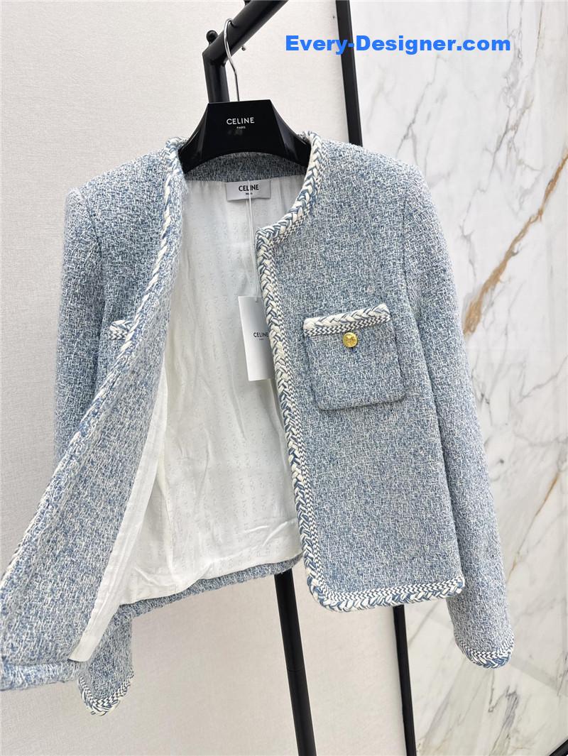Ce1i*e blue woven jacket replica d&g clothing