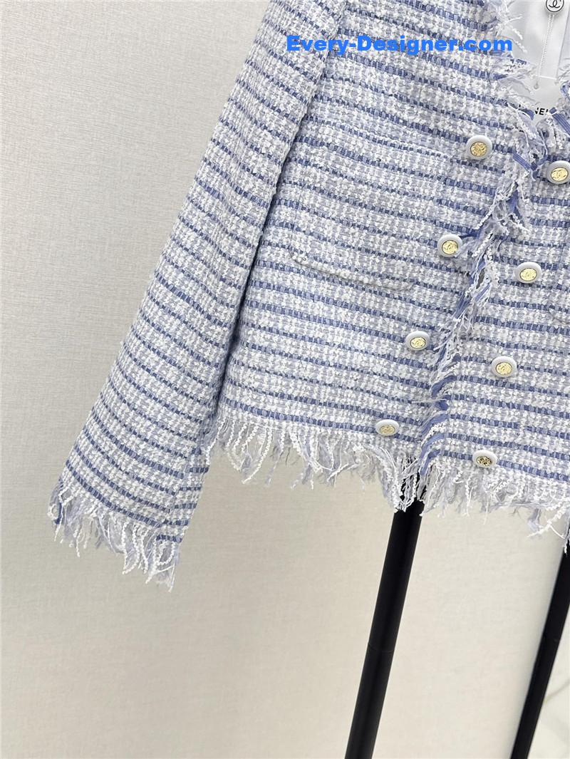 Ch**el fringed braided coat replica designer clothes