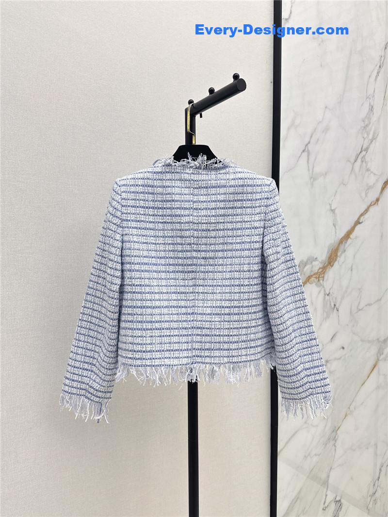 Ch**el fringed braided coat replica designer clothes