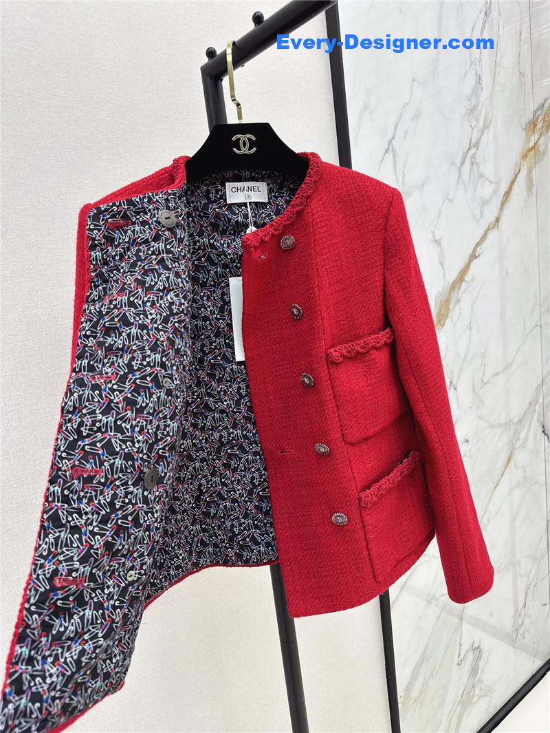 Ch**el four-pocket woven coat replica clothing sites