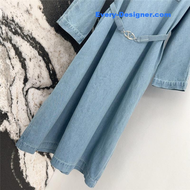 Va1e*ntin0 vintage denim maxi skirt replica d&g clothing