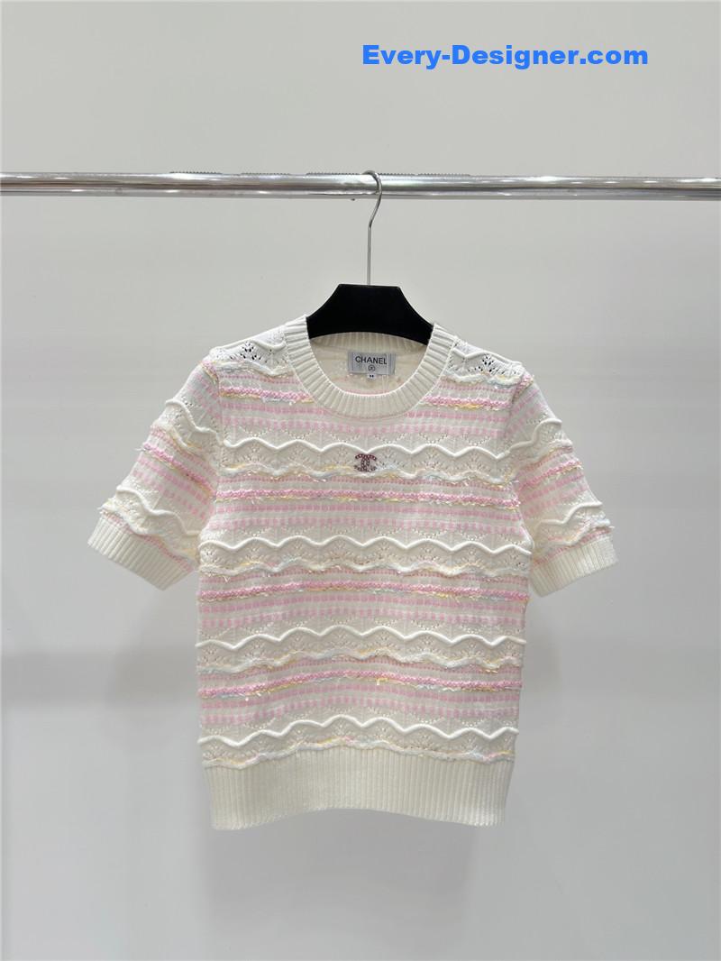 Ch**el knitted round neck short sleeve replica clothing sites