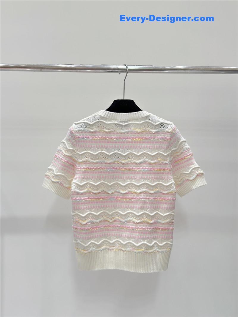 Ch**el knitted round neck short sleeve replica clothing sites