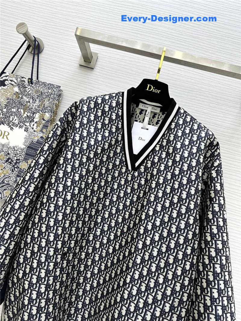 D10r jacquard pullover v-neck sweatshirt replicas clothes