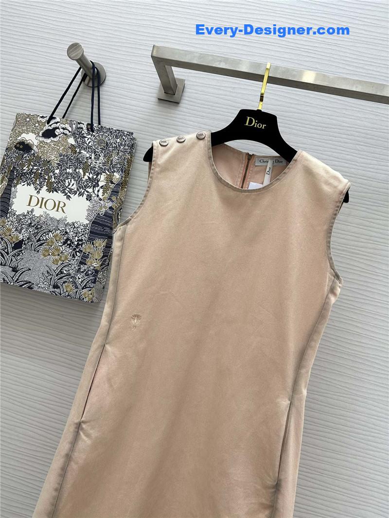 D10r washed distressed sleeveless dress replica clothing