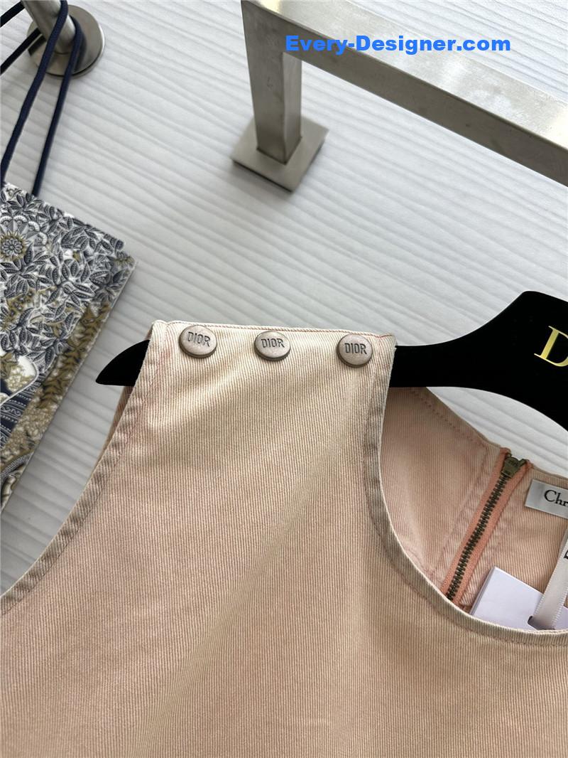 D10r washed distressed sleeveless dress replica clothing