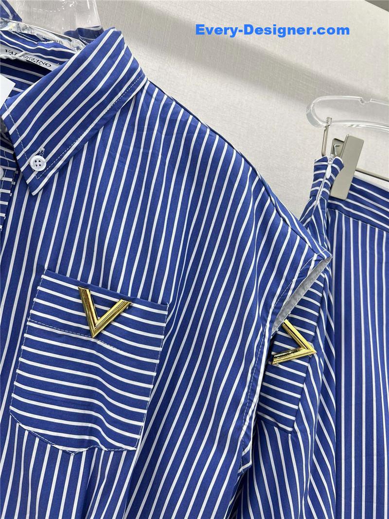Va1e*ntin0 striped dress replica designer clothing websites