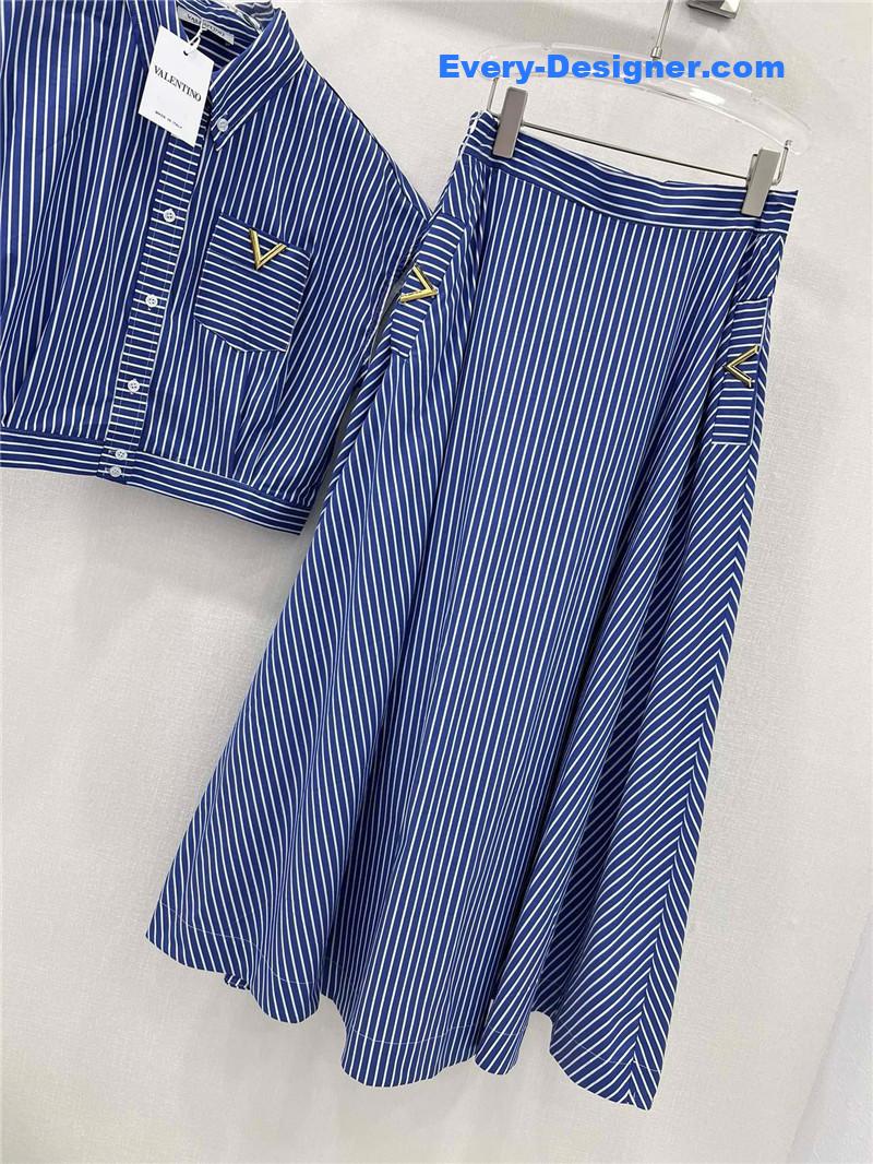 Va1e*ntin0 striped dress replica designer clothing websites