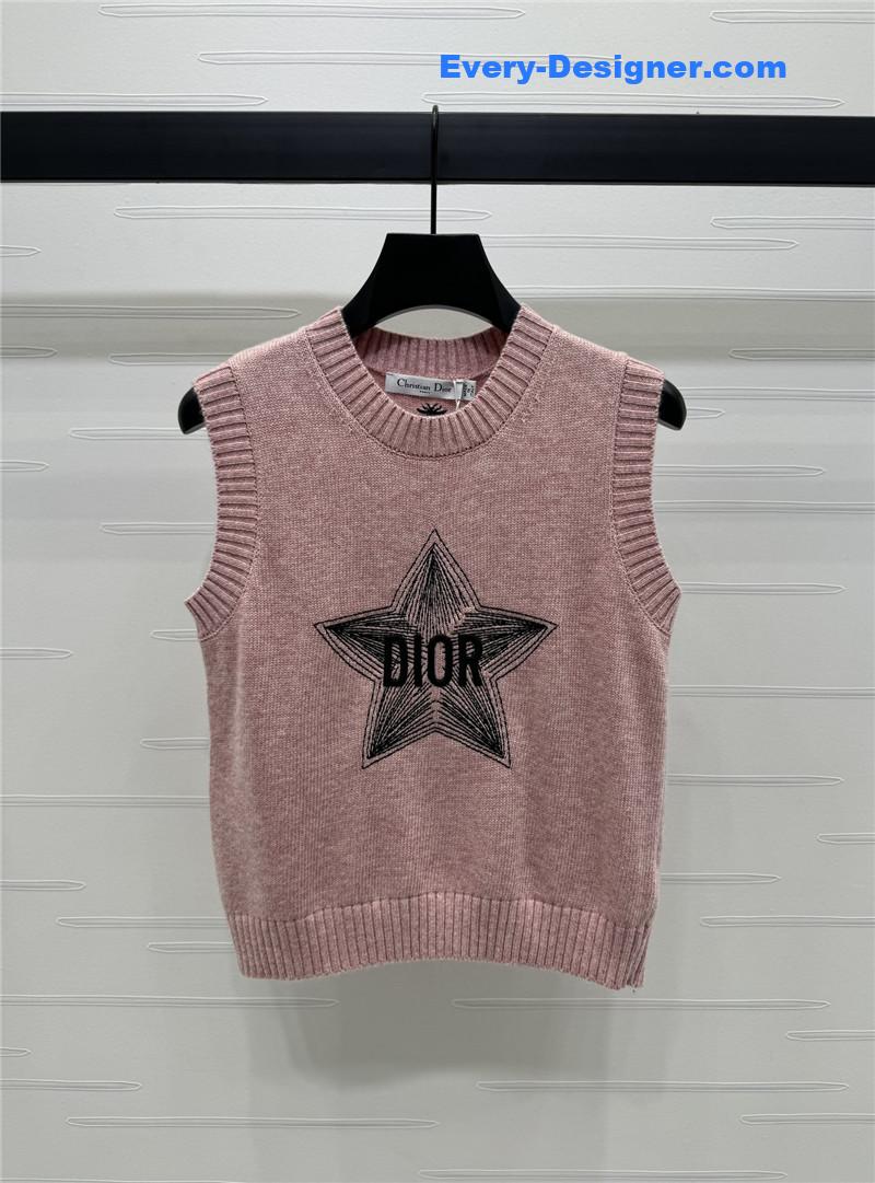 D10r lucky star knitted vest replicas clothes