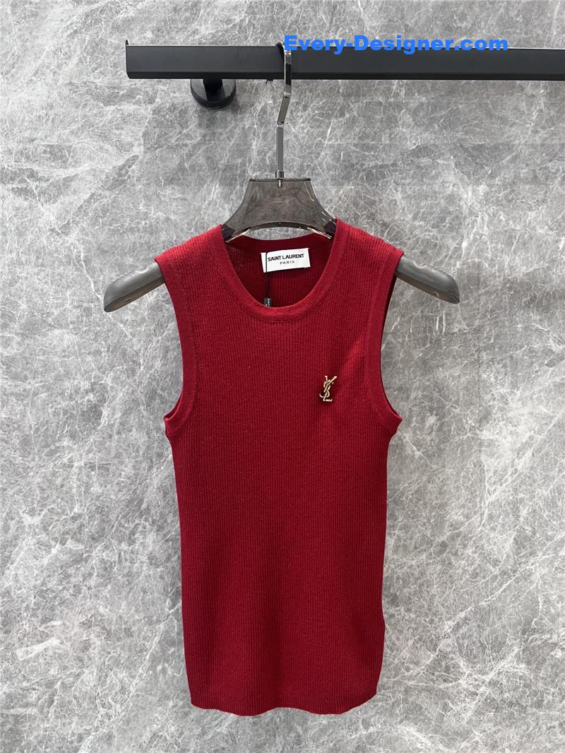 Y51 letter brooch knitted vest replicas clothes