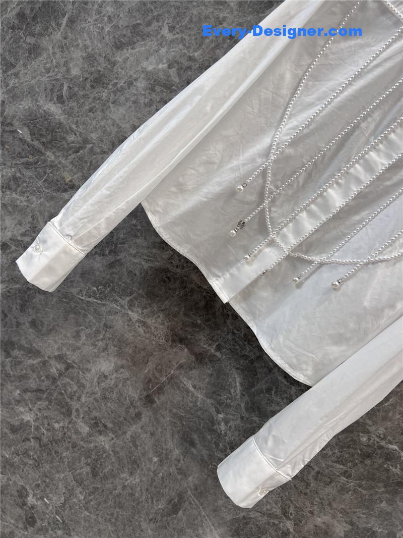 Ch**el lapel long-sleeved shirt replicas clothes