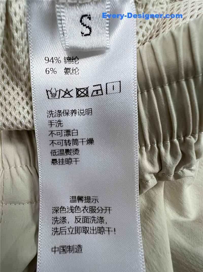 M1um1u zipper jacket + sports shorts set replica clothes