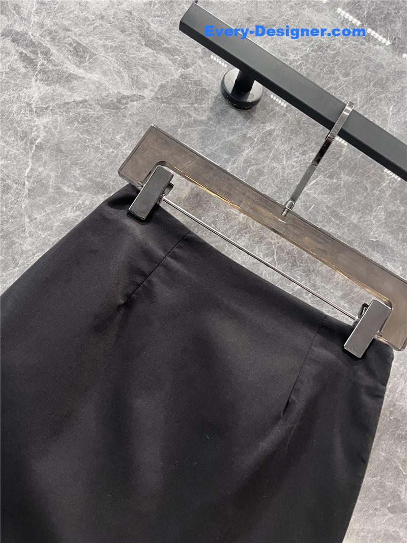 Pra*a triangle logo minimalist skirt replicas clothes