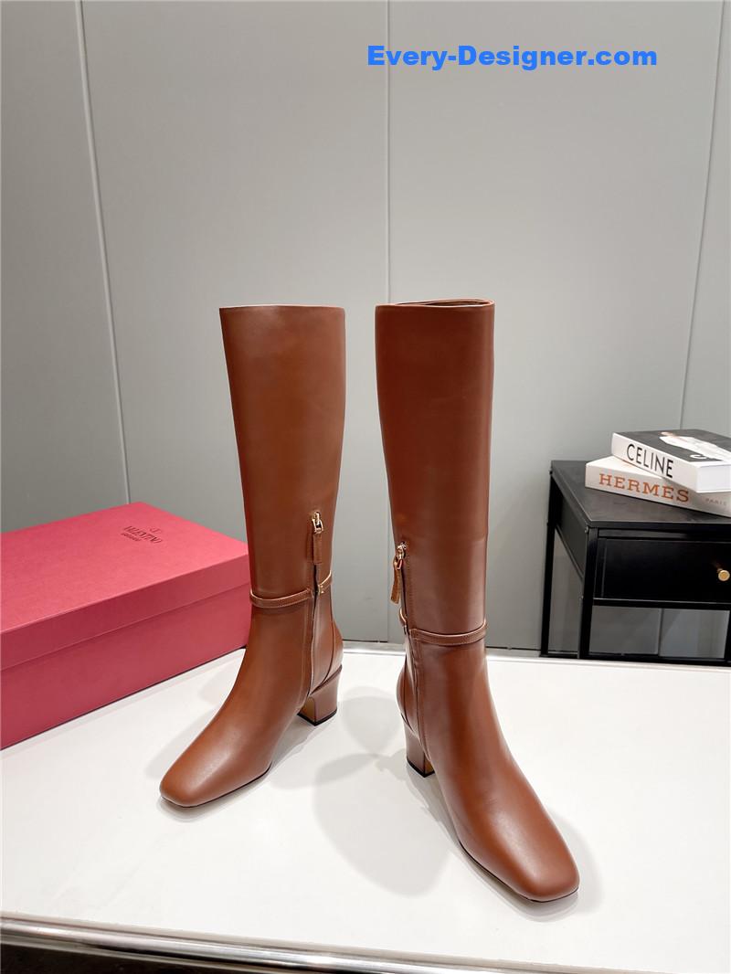 Va1e*ntin0 garavani tan-go keen high boots in brown