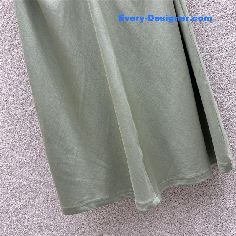 Pra*a contrast color hem flying dress replicas clothes