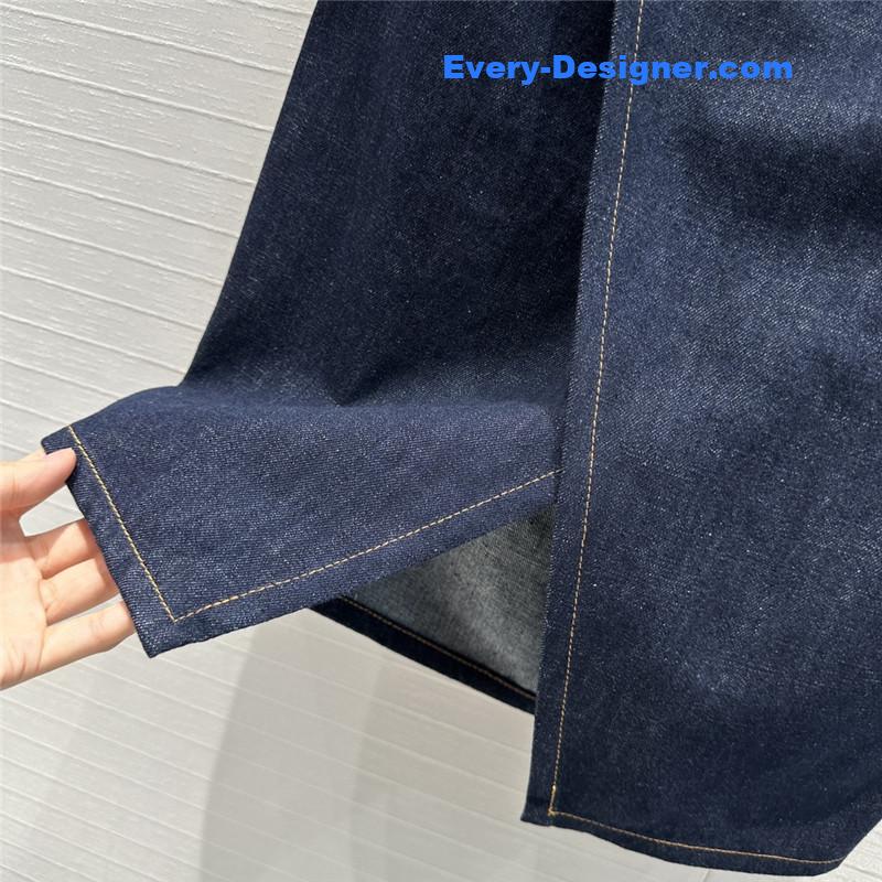 F**di colorblock denim long skirt replica d&g clothing