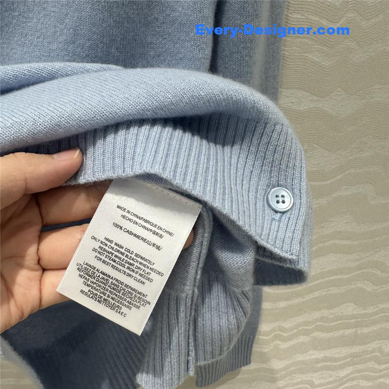 Miu Miu Light Blue Cashmere Cardigan