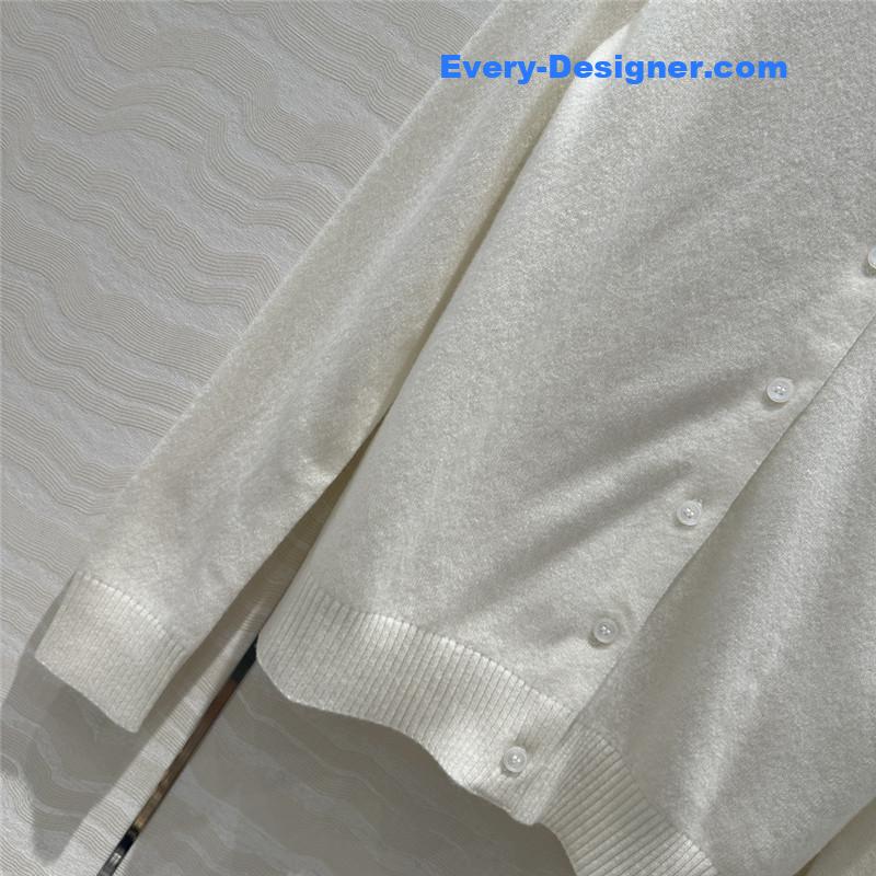 M1um1u letter cashmere lapel cardigan small coat replicas clothes