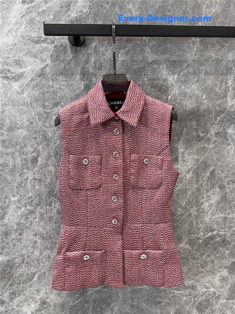 Ch**el silk lining vest jacket replica clothing