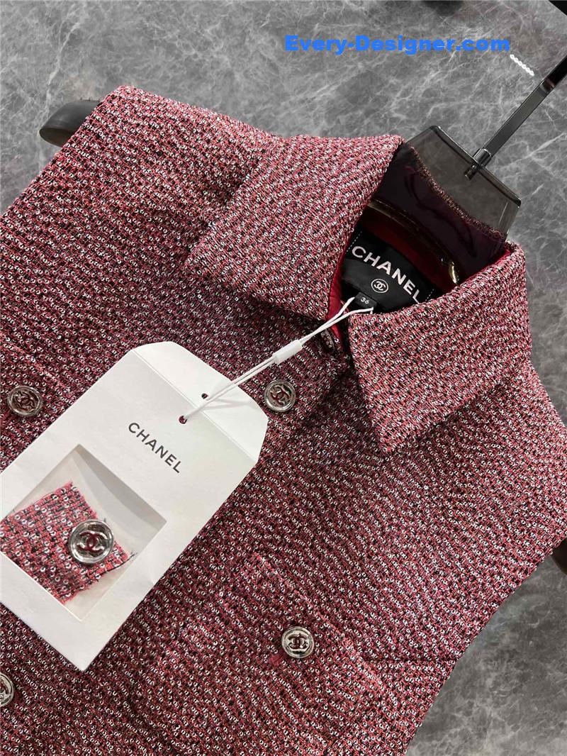 Ch**el silk lining vest jacket replica clothing