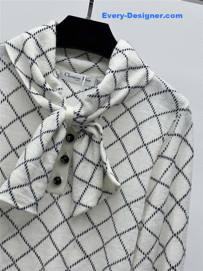 d10r bow D1am0nd sweater replicas clothes