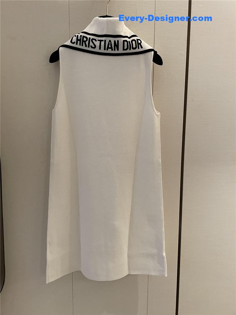 D10r navy collar knitted dress cheap replica designer clothes