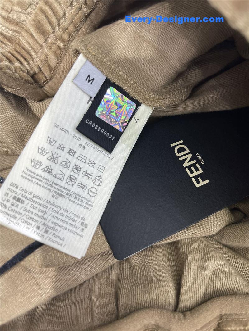 F**di slim letter jacquard casual pants replica clothing sites