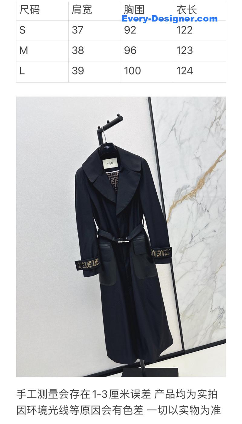 F**di long trench coat replica d&g clothing