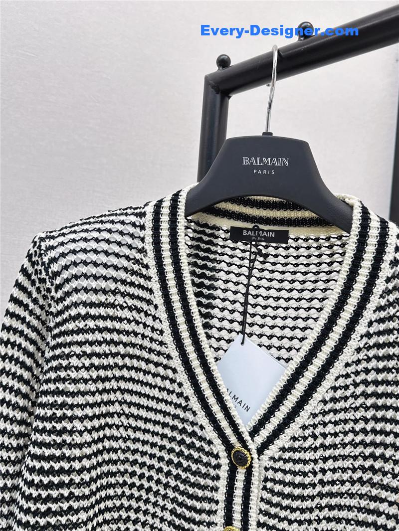 Balmain V-neck knitted cardigan replica clothing sites