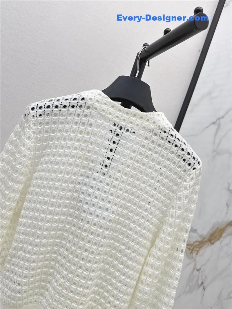 Balmain hollow knit cardigan replica clothes