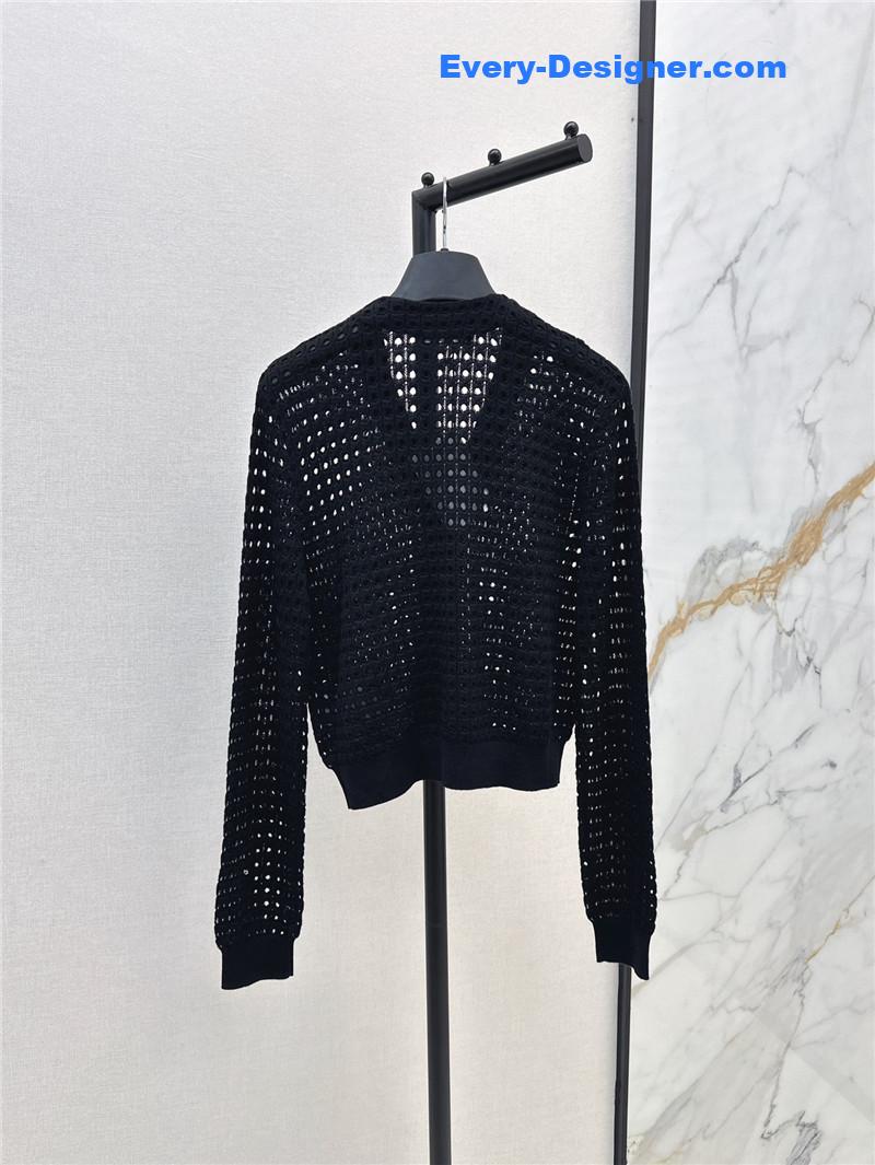 Balmain hollow knit cardigan replica clothes