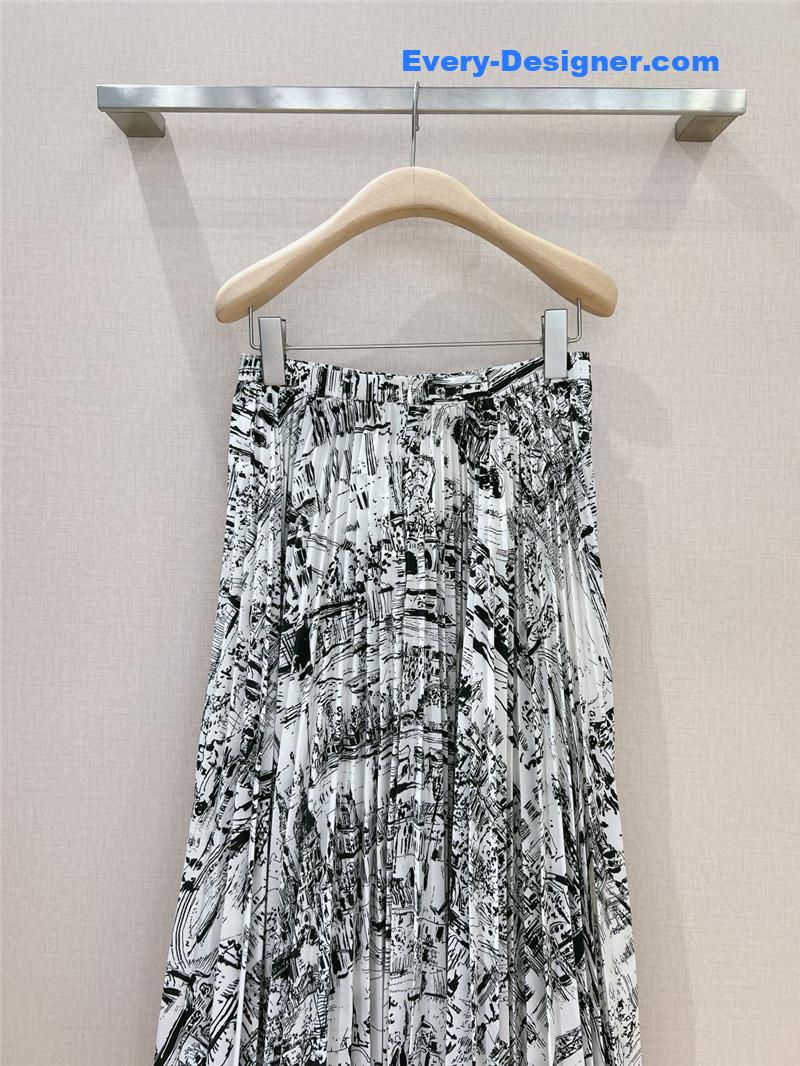 D10r ink paris city pleated skirt replica clothes
