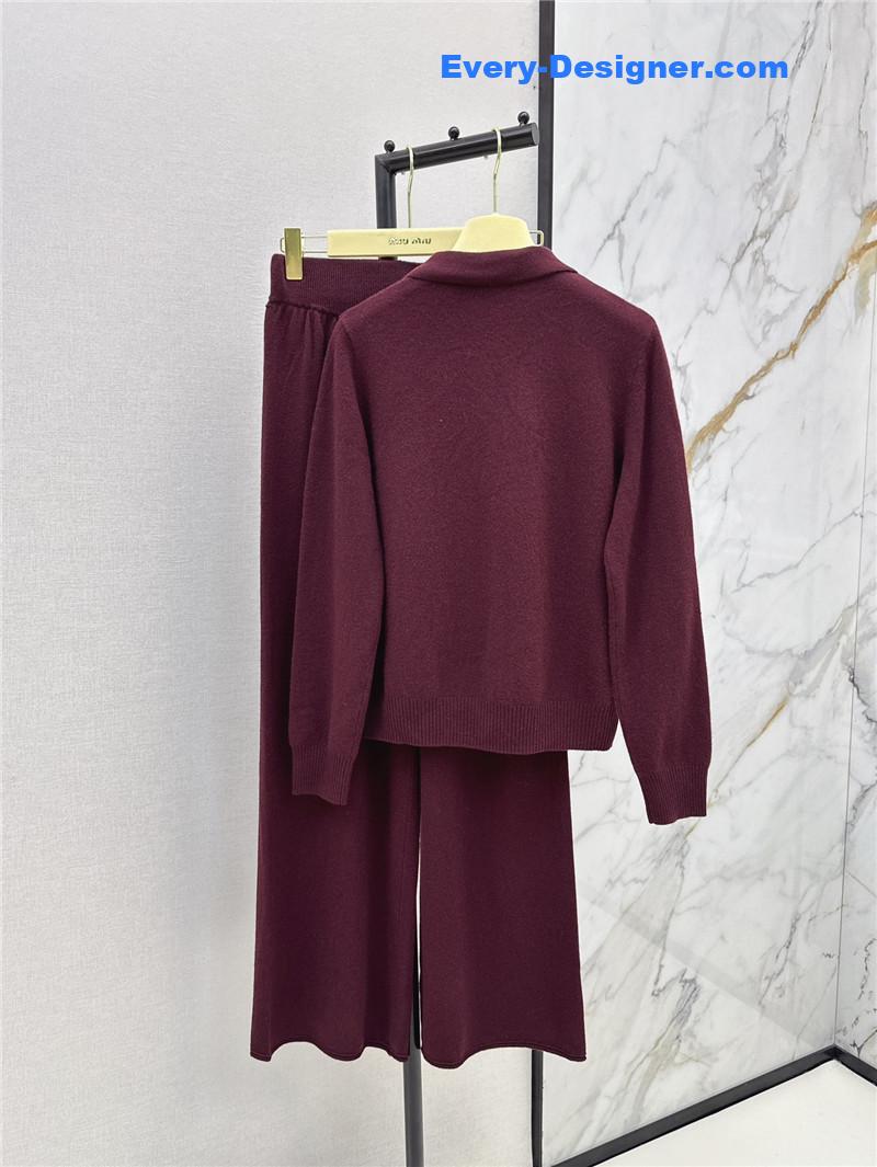 M1um1u new knitted suit replica d&g clothing