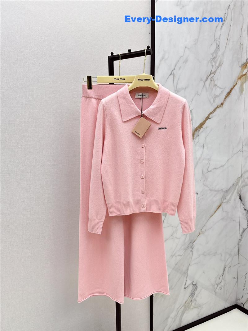 M1um1u new knitted suit replica d&g clothing