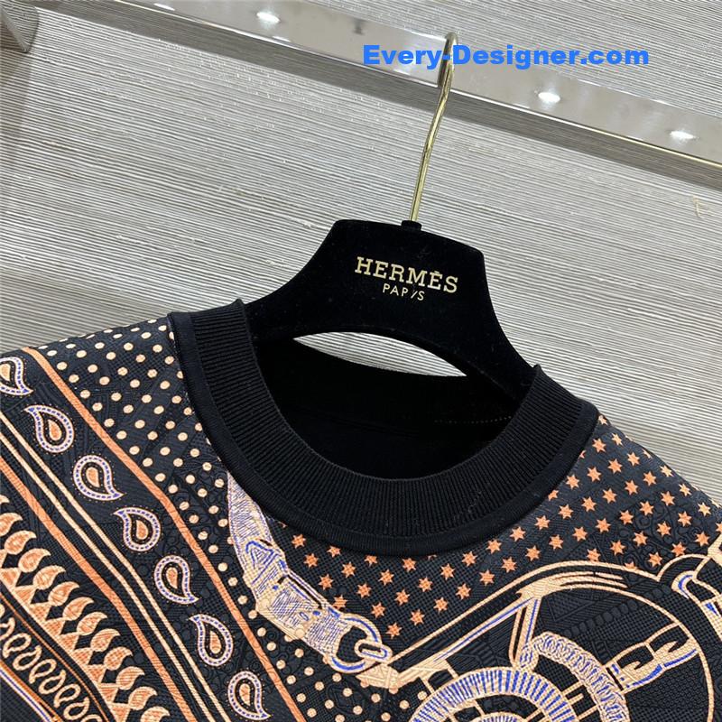 H**me5 silk cashmere short-sleeved top replica clothes