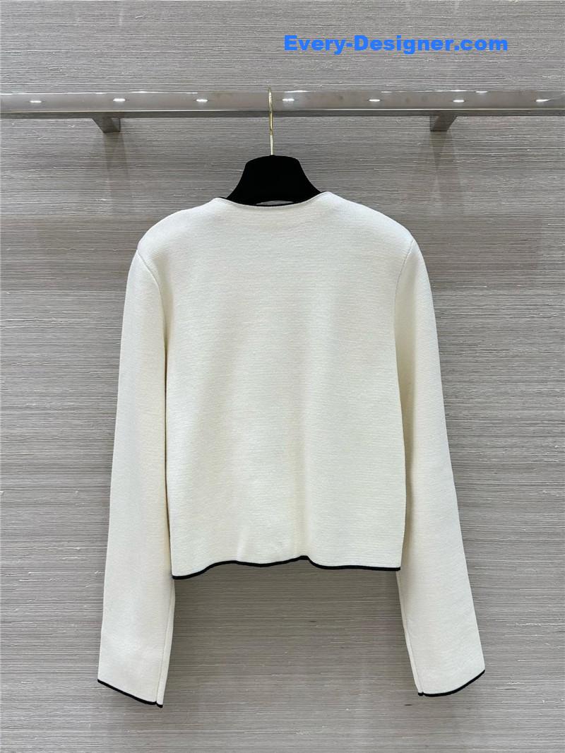 Ch**el floral button crew neck cardigan replica d&g clothing