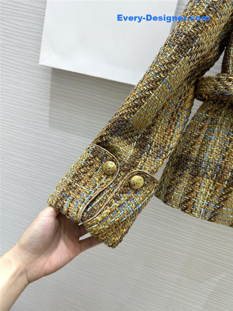 Ce1i*e gold button braided coat replica d&g clothing