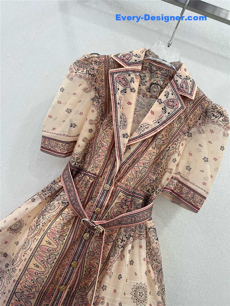 zimm V-neck puff sleeve short dress replica clothes