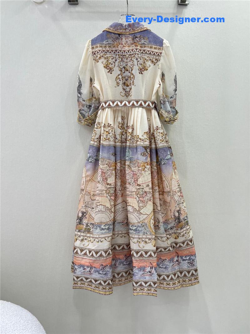 zimm v-neck puff sleeve long dress replica clothing sites