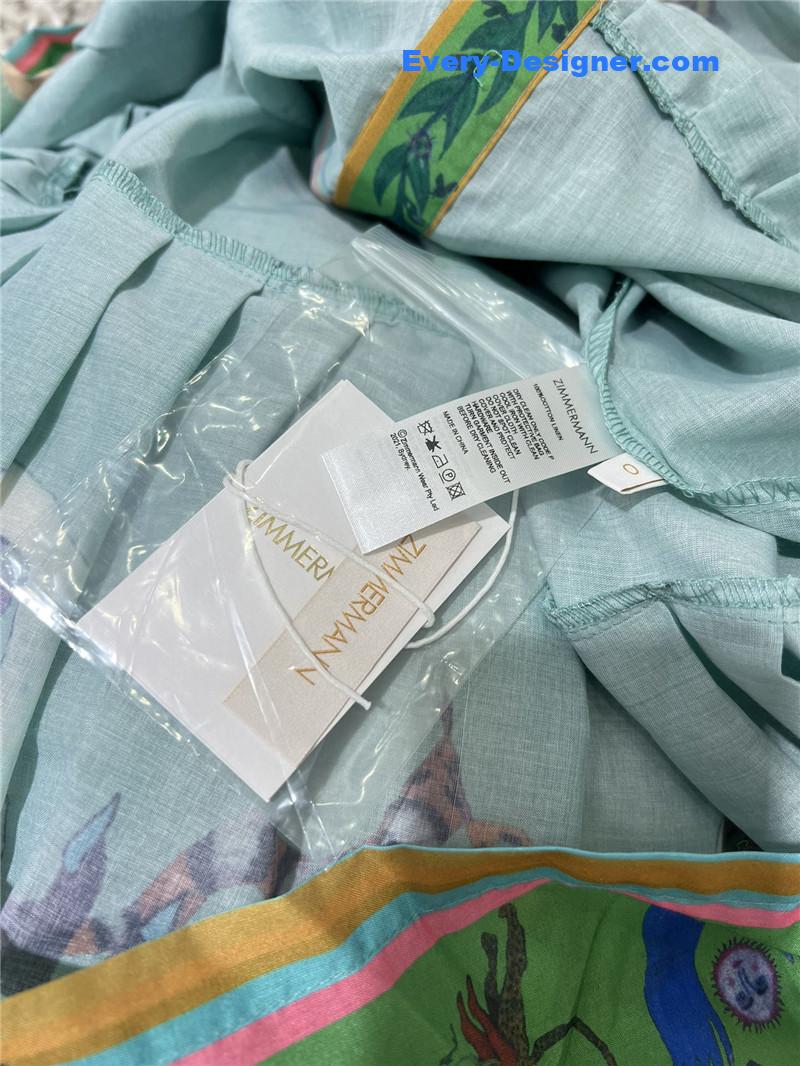 zimm shirt collar single breasted dress replica clothes